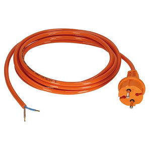 Anschlußkabel PUR orange H05BQ-F 2x1 mit Konturenstecker 3 m oder 5 m
