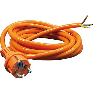 Anschlußkabel PUR orange H07BQ-F 3x1,5 Konturenstecker 3 / 5 m Anschlußleitung