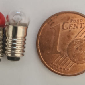 Birnchen E5,5 - Ø 6mm / 4,5Volt klar oder rot