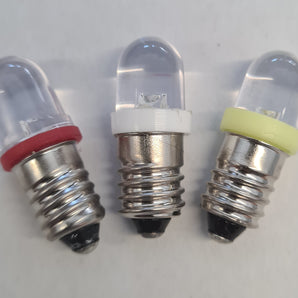 LED Birnchen E10 / 3,5V rot, klar oder gelb