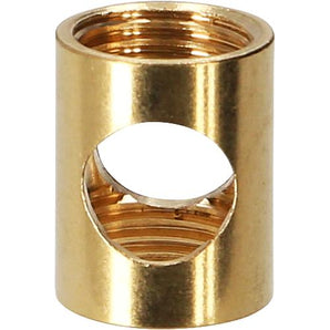Auslaßmuffe M 10x1 / M 10x1, Innengewinde, messing oder chrom Lampenzubehör