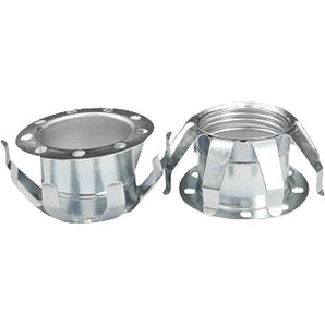 Metall-Schraubring chrom mit Federn für Fassung E14 Glashaltefeder