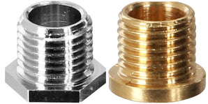 Trompetennippel  Gewinde M 10x1,  8 mm, Außengewinde, messing oder vernickelt